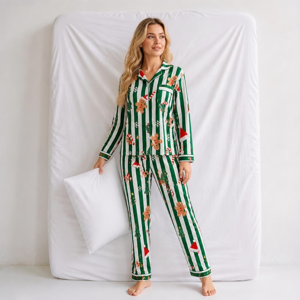 Pyjama Femme Noël Vert