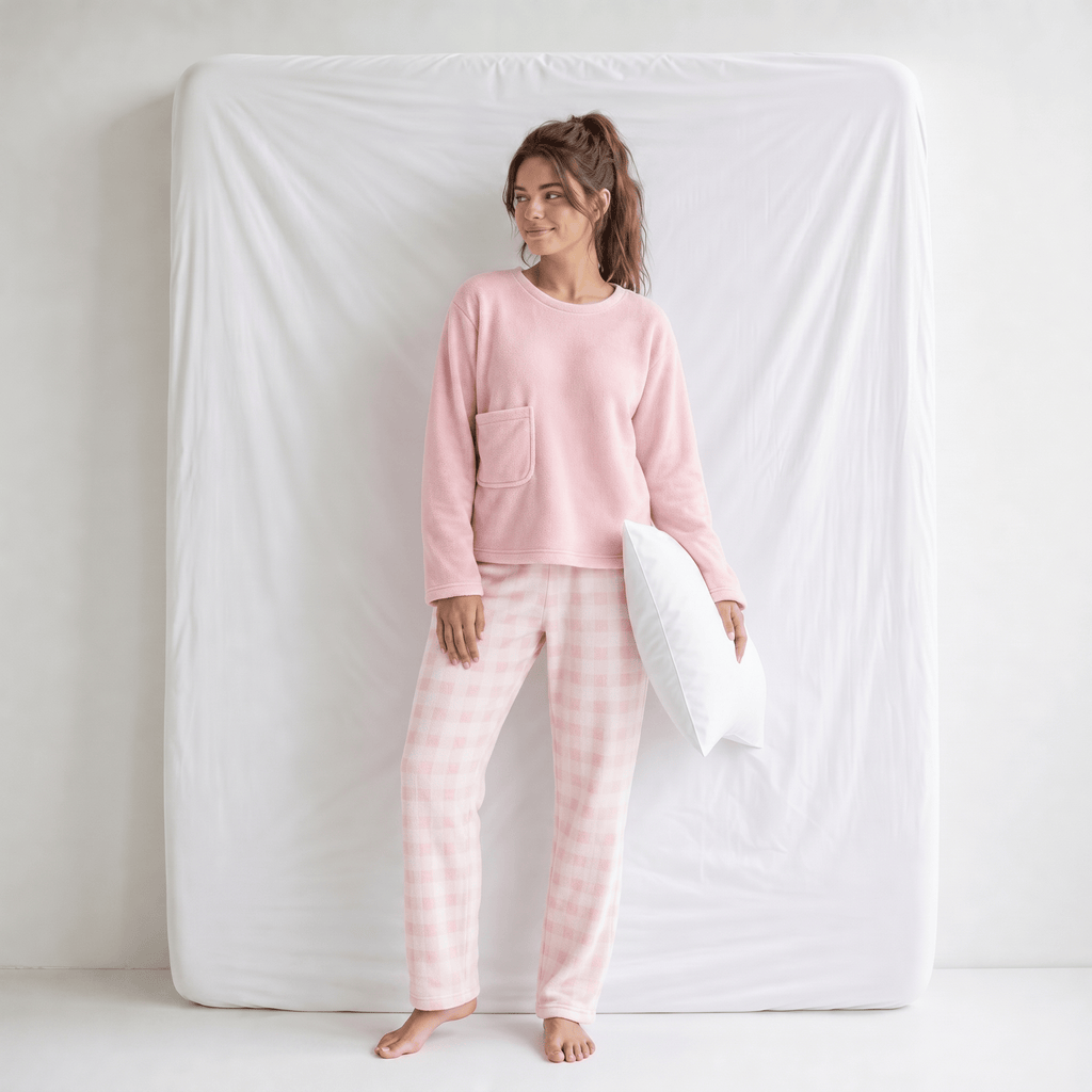 Pyjama Femme Polaire Rose