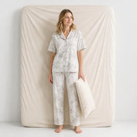 Pyjama Femme Satin Gris