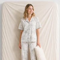 Pyjama Femme Satin Gris