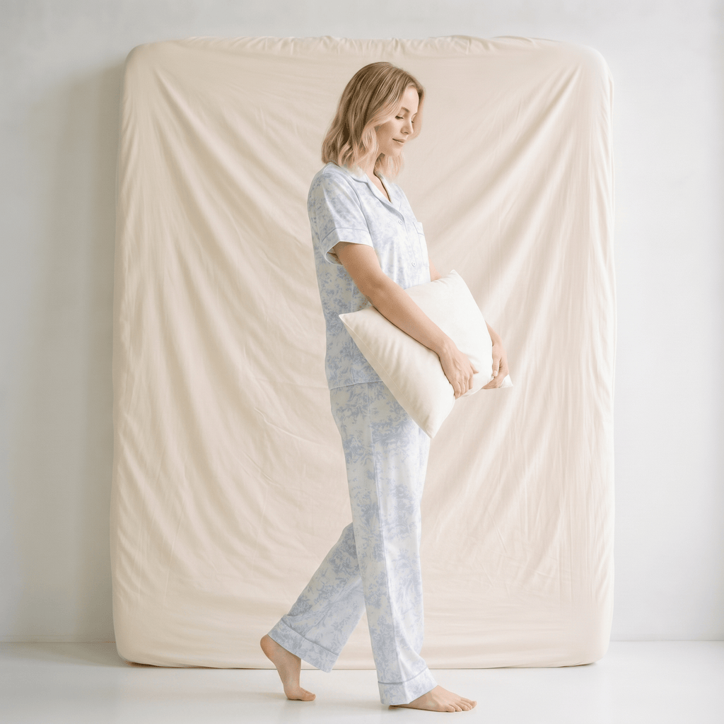Pyjama Femme Satin Manches Courtes
