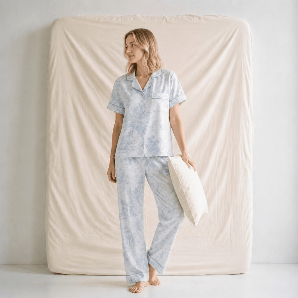 Pyjama Femme Satin Manches Courtes