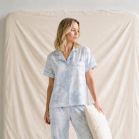 Pyjama Femme Satin Manches Courtes