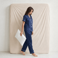 Pyjama Femme Satin Manches Courtes
