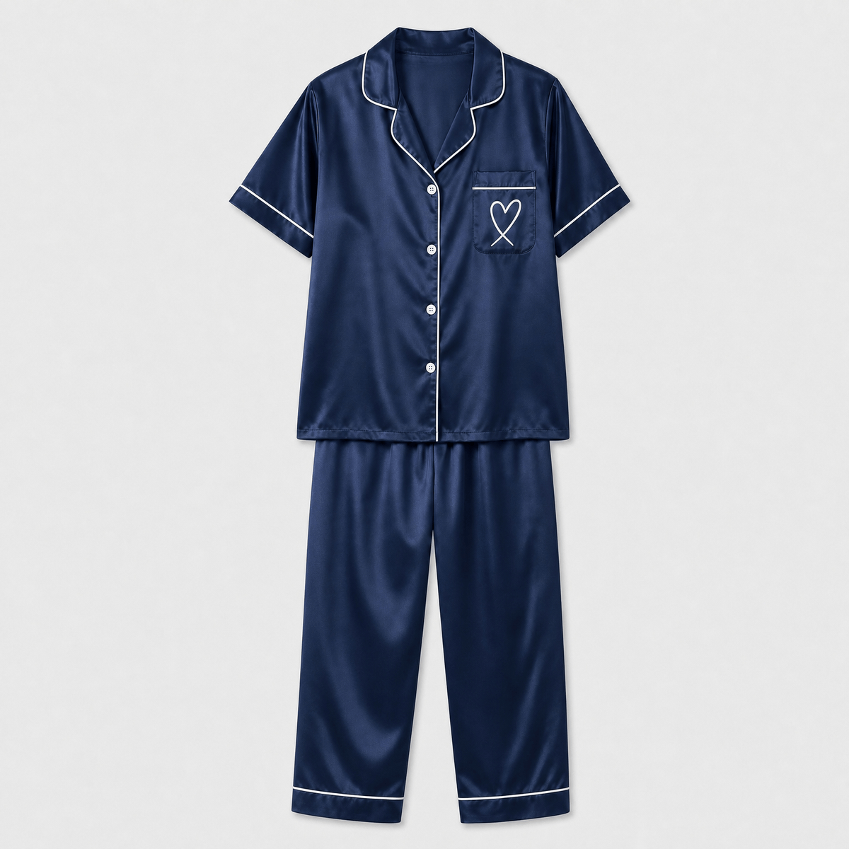 Pyjama Femme Satin Manches Courtes