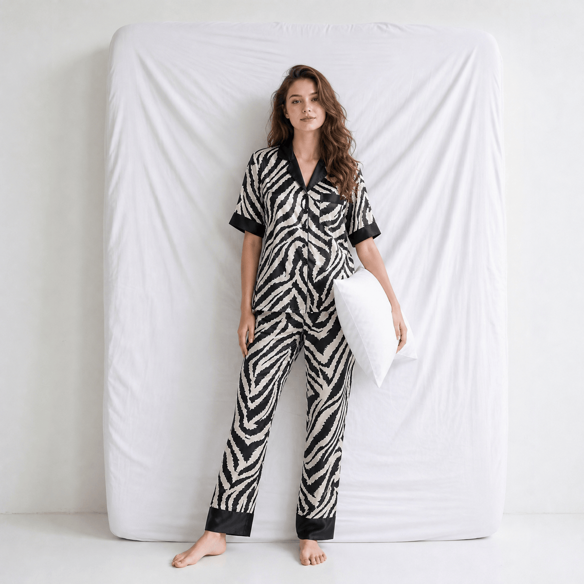 Pyjama Femme Satin Zèbre