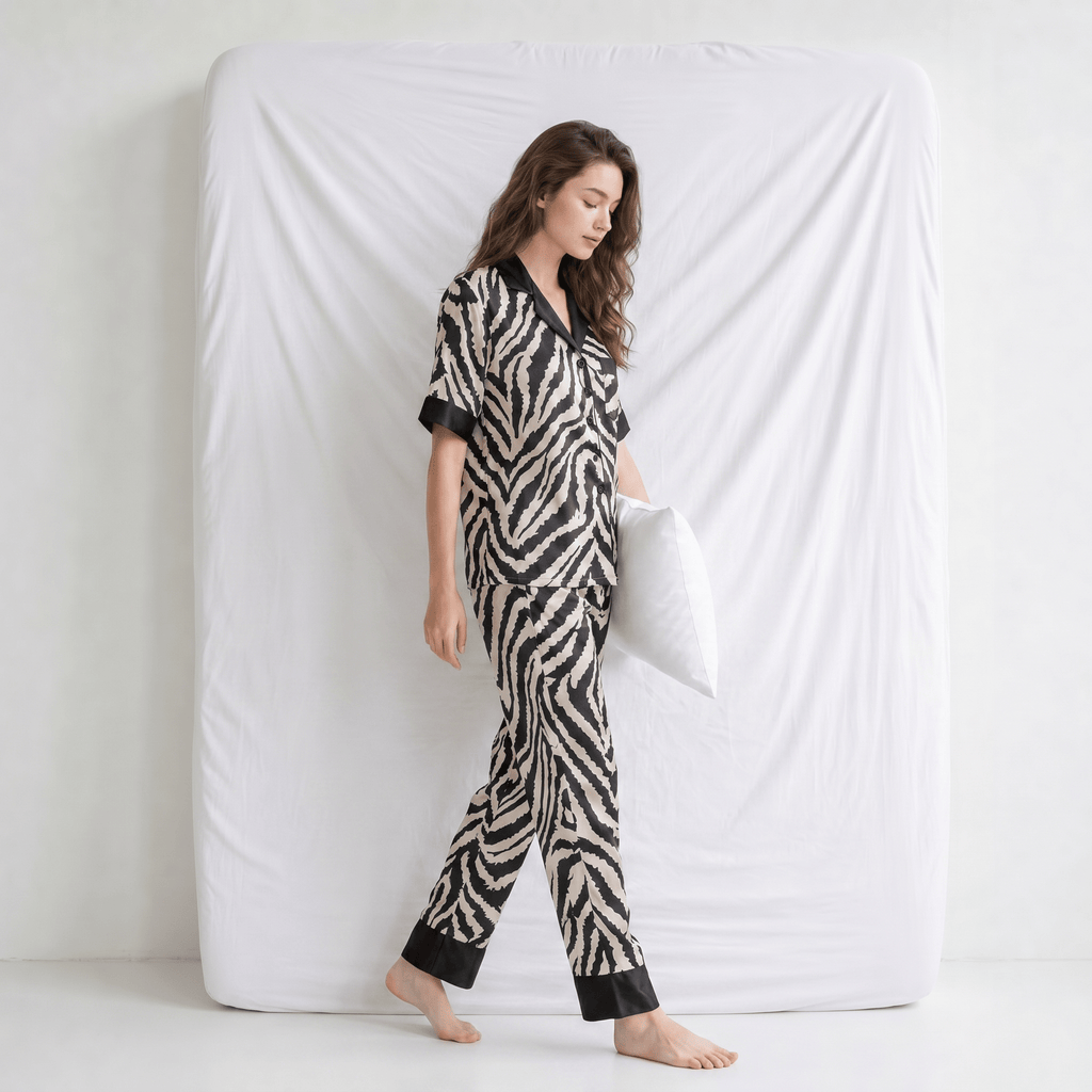 Pyjama Femme Satin Zèbre