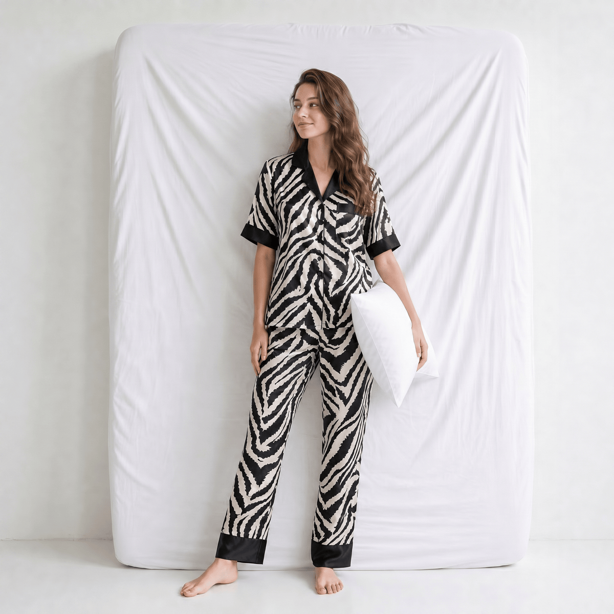 Pyjama Femme Satin Zèbre