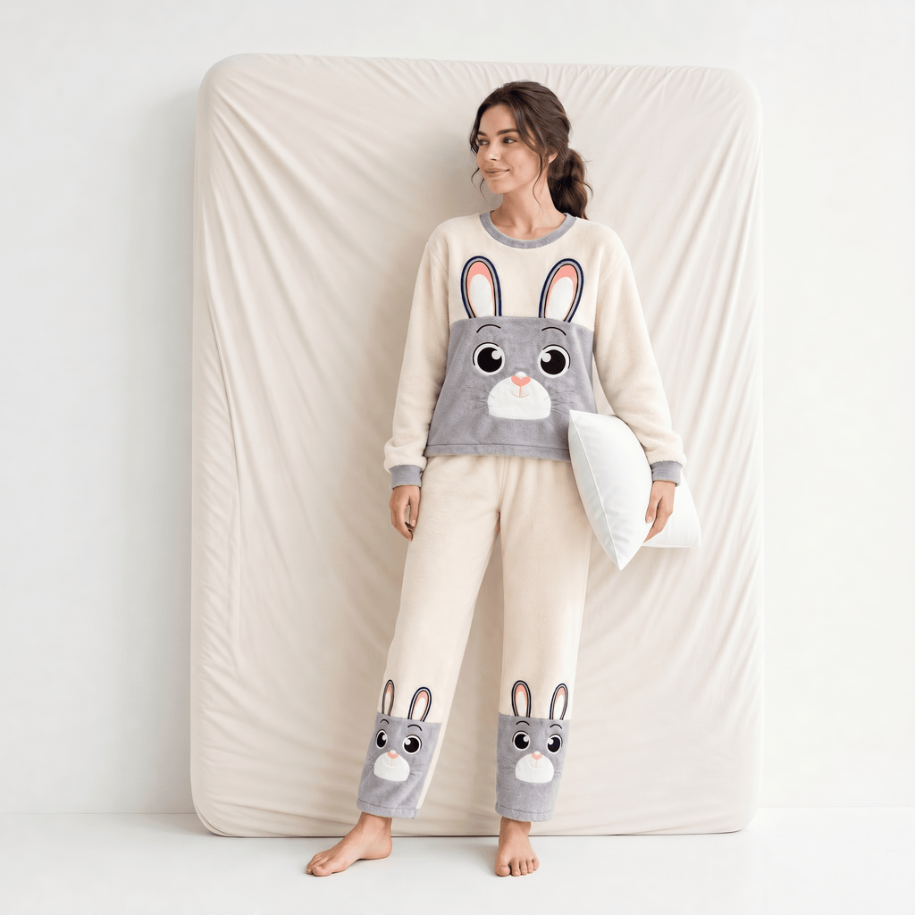 Pyjama Femme Velours 2 Pièces