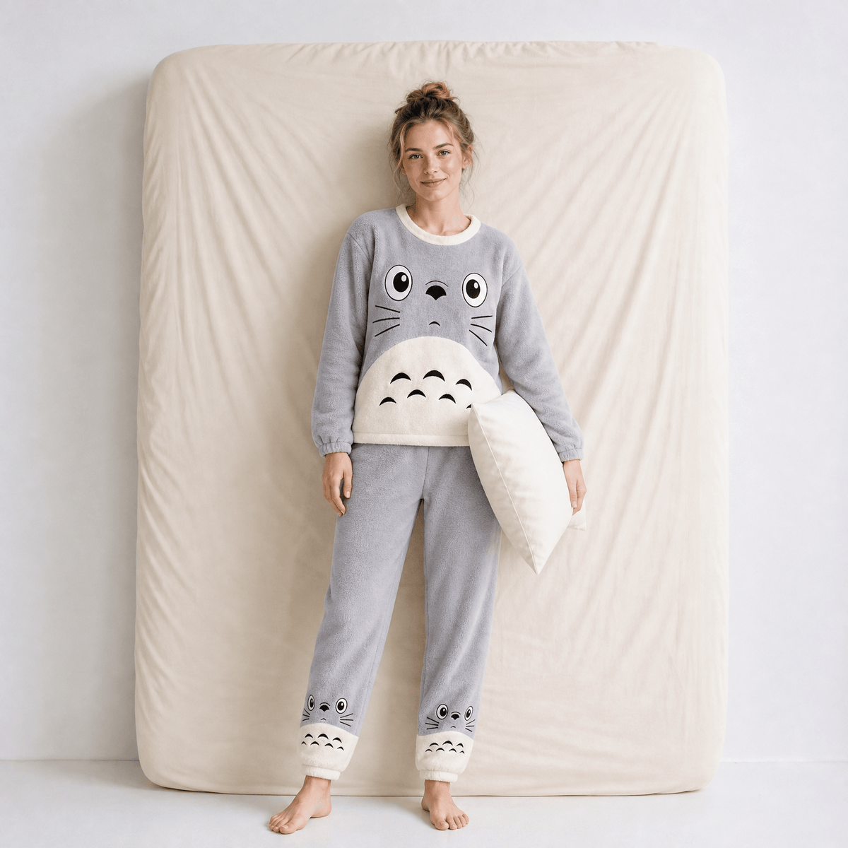 Pyjama Femme Velours Manches Longues