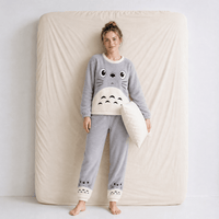 Pyjama Femme Velours Manches Longues