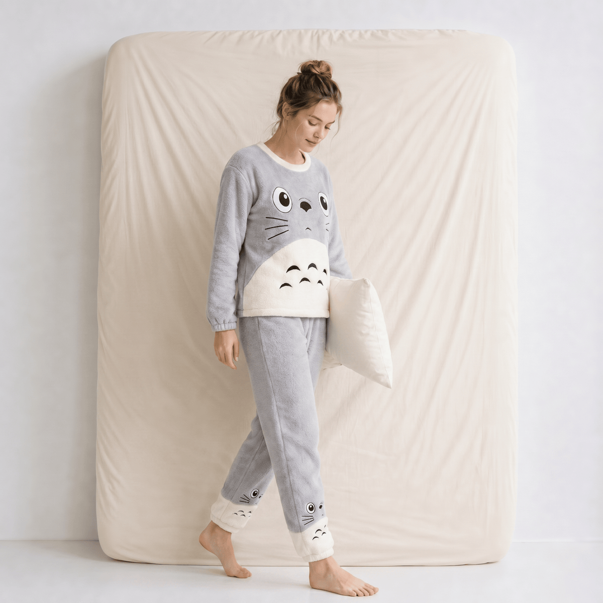 Pyjama Femme Velours Manches Longues