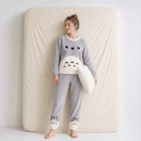 Pyjama Femme Velours Manches Longues