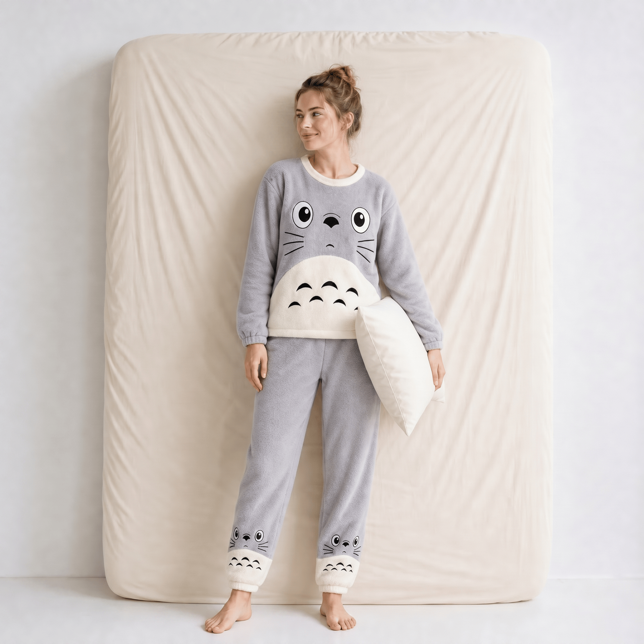 Pyjama Femme Velours Manches Longues
