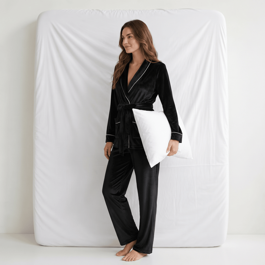 Pyjama Femme Velours Noir