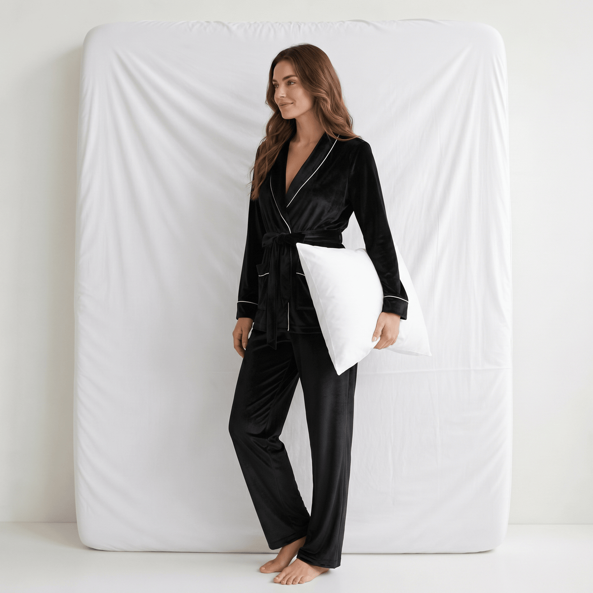 Pyjama Femme Velours Noir