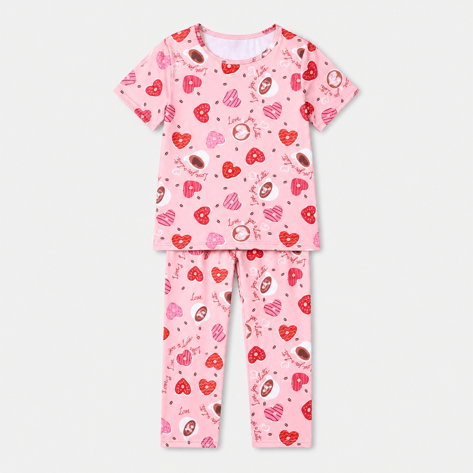 Pyjama Fille Motif Cœurs 2 Pièces