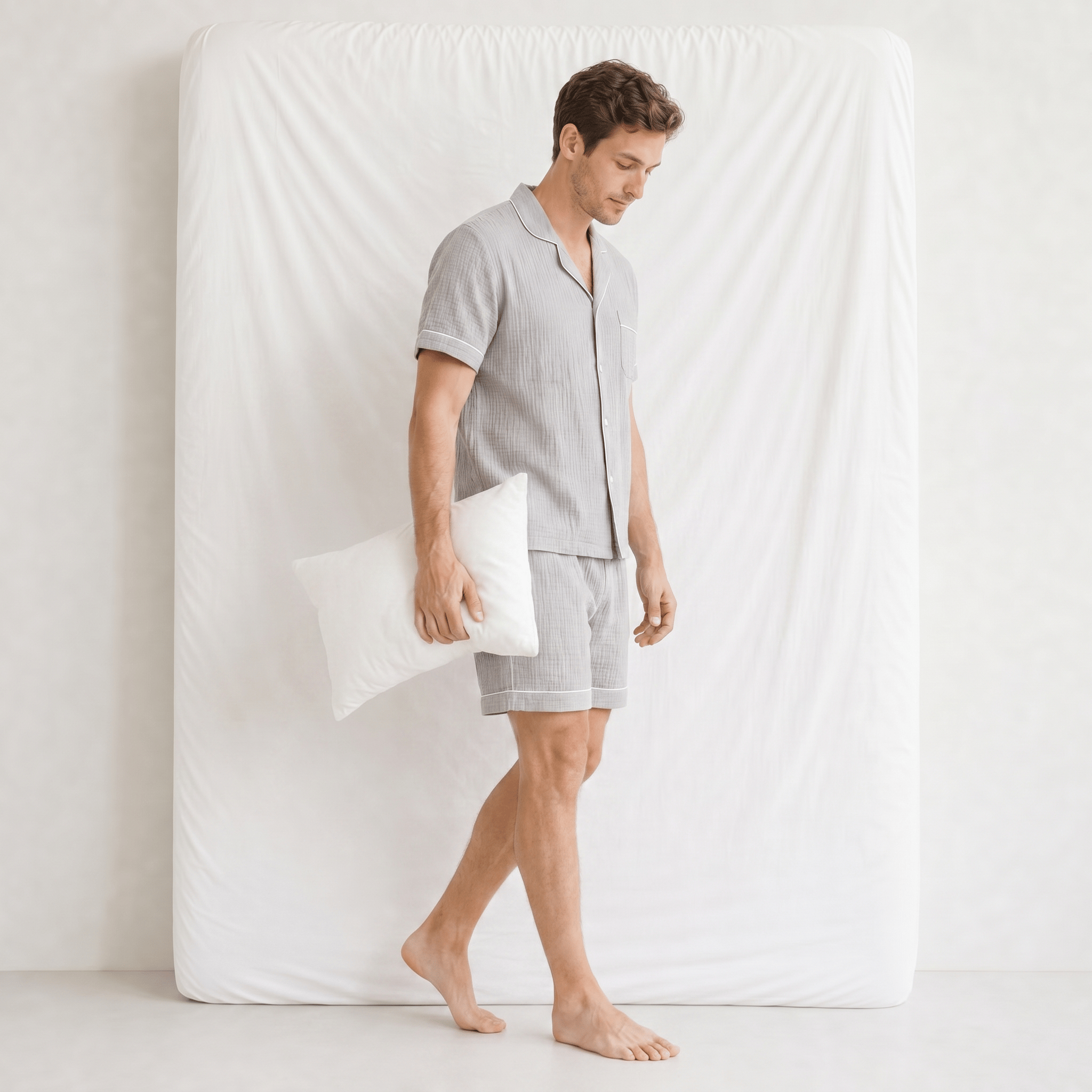 Pyjama Homme Col Chemise