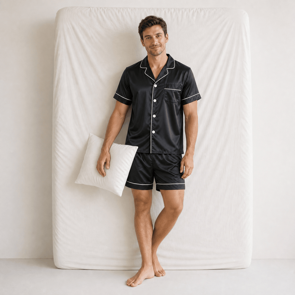Pyjama Homme Satin Noir