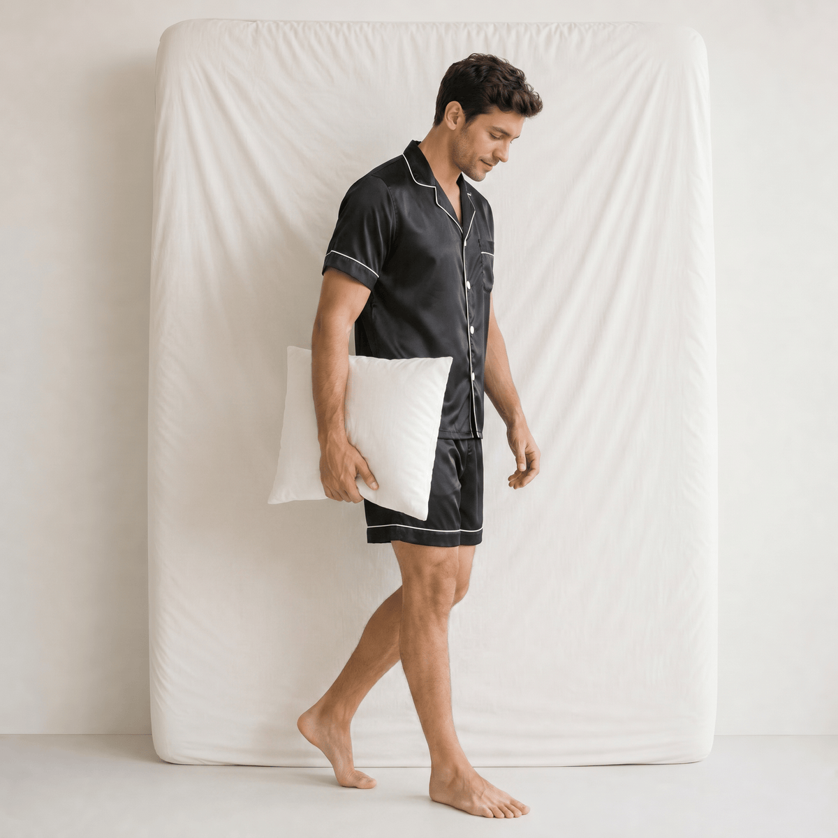 Pyjama Homme Satin Noir