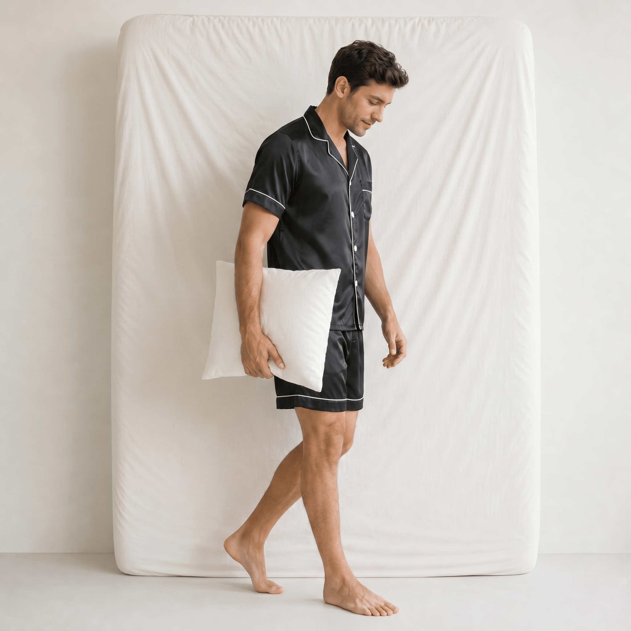 Pyjama Homme Satin Noir