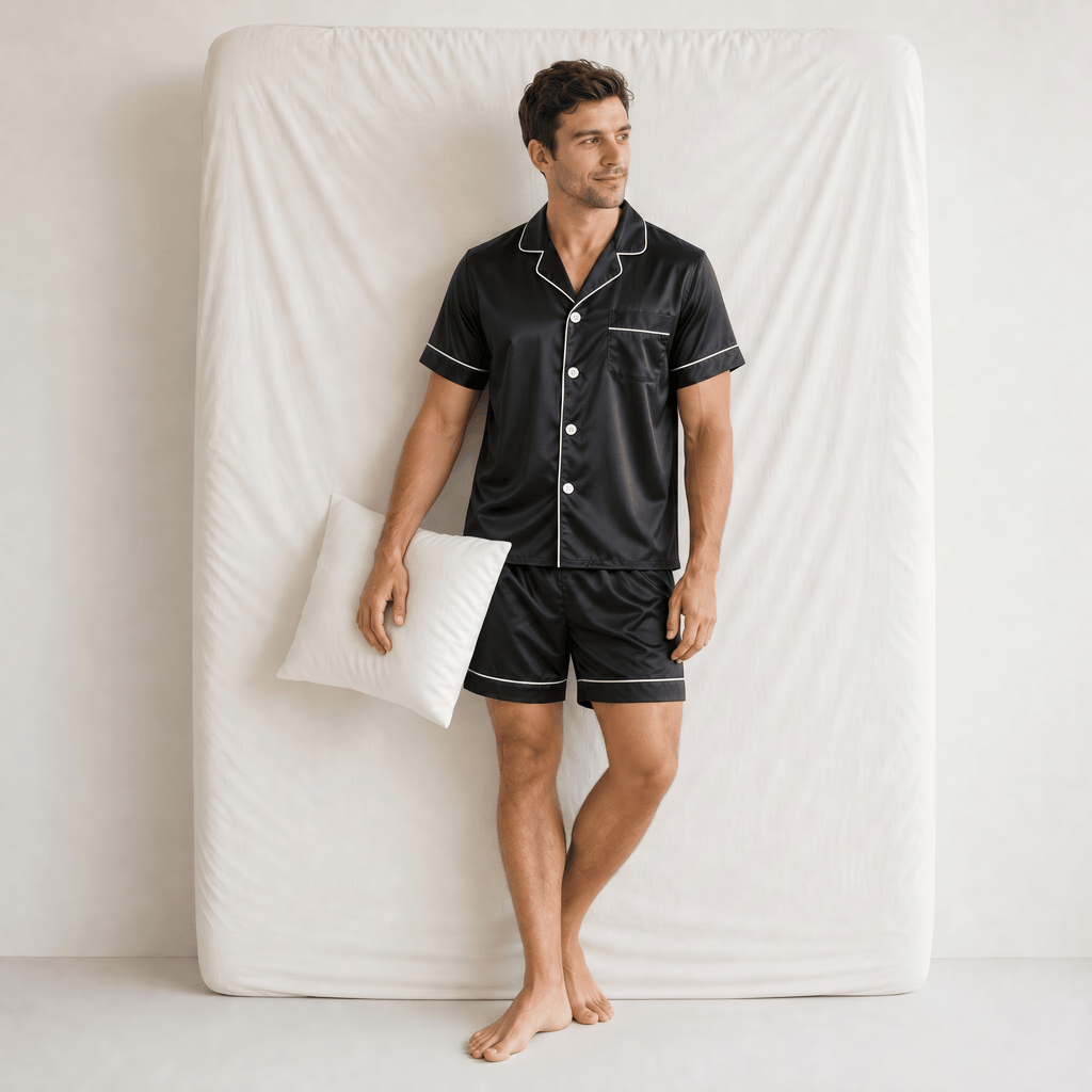Pyjama Homme Satin Noir