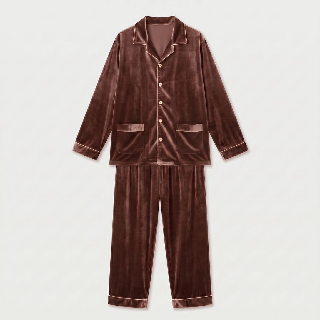 Pyjama Homme Velours Chaud Hiver