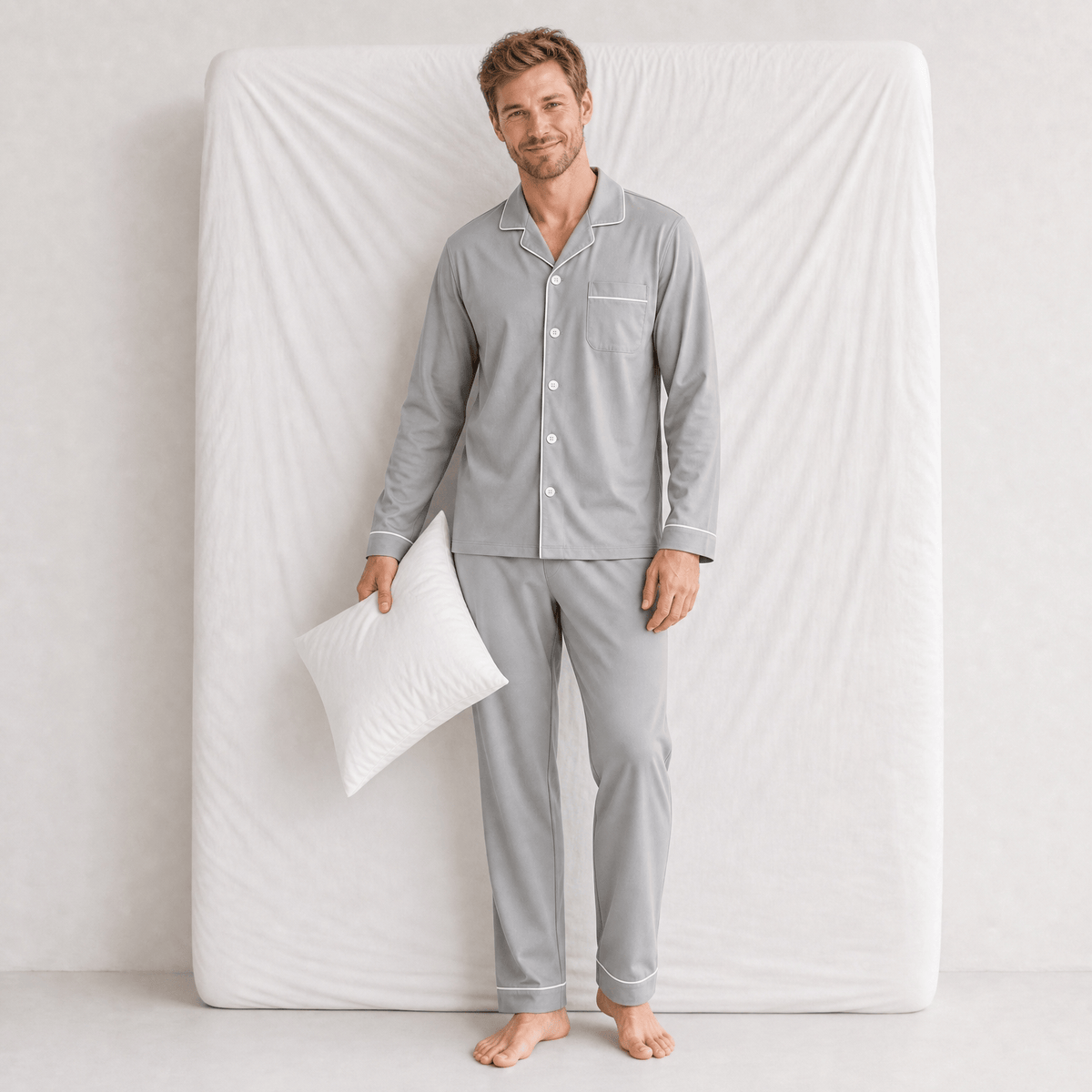Pyjama Homme Velours Manches Longues