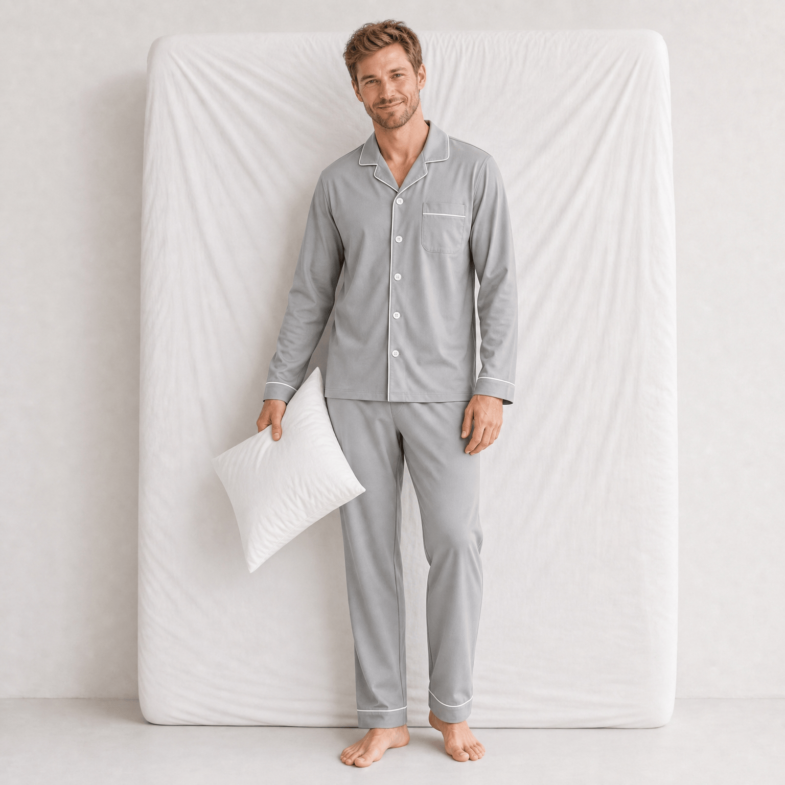 Pyjama Homme Velours Manches Longues