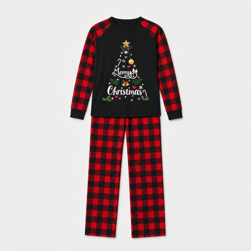 Pyjama Noël Famille et chien