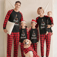 Pyjama Noël Famille et chien