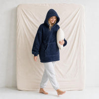 Pyjama Polaire à Capuche Bleu