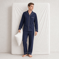 Pyjama Velours Bleu Marine Homme