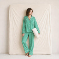 Pyjama Vert à Rayures pour Femme