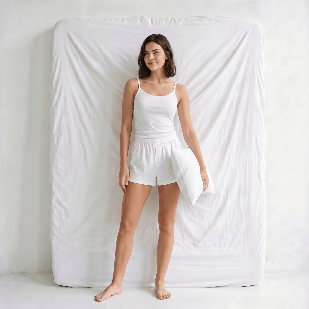 Short Pyjama Femme Coton Blanc
