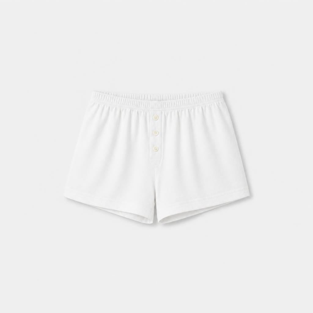 Short Pyjama Femme Coton Blanc
