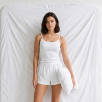 Short Pyjama Femme Coton Blanc