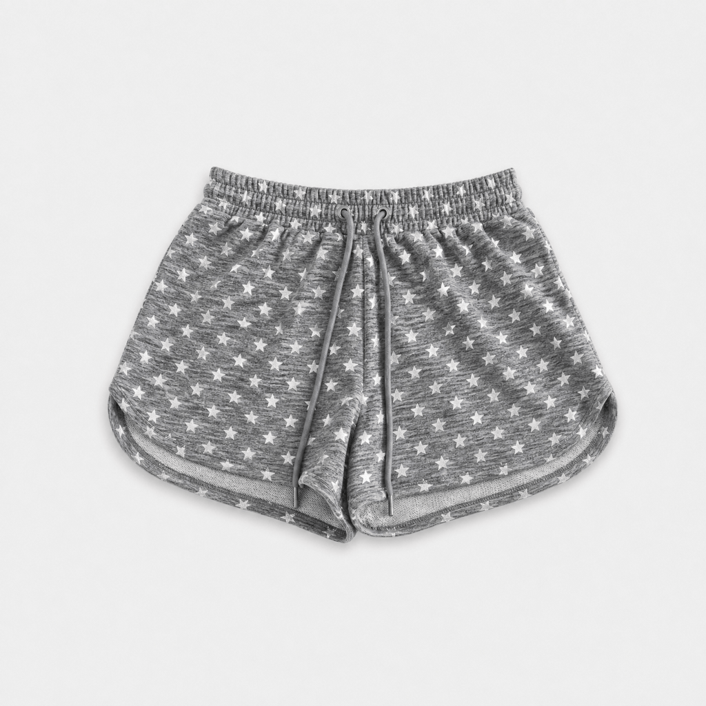 Short Pyjama Femme Gris