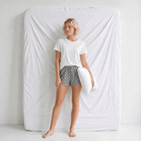 Short Pyjama Femme Gris