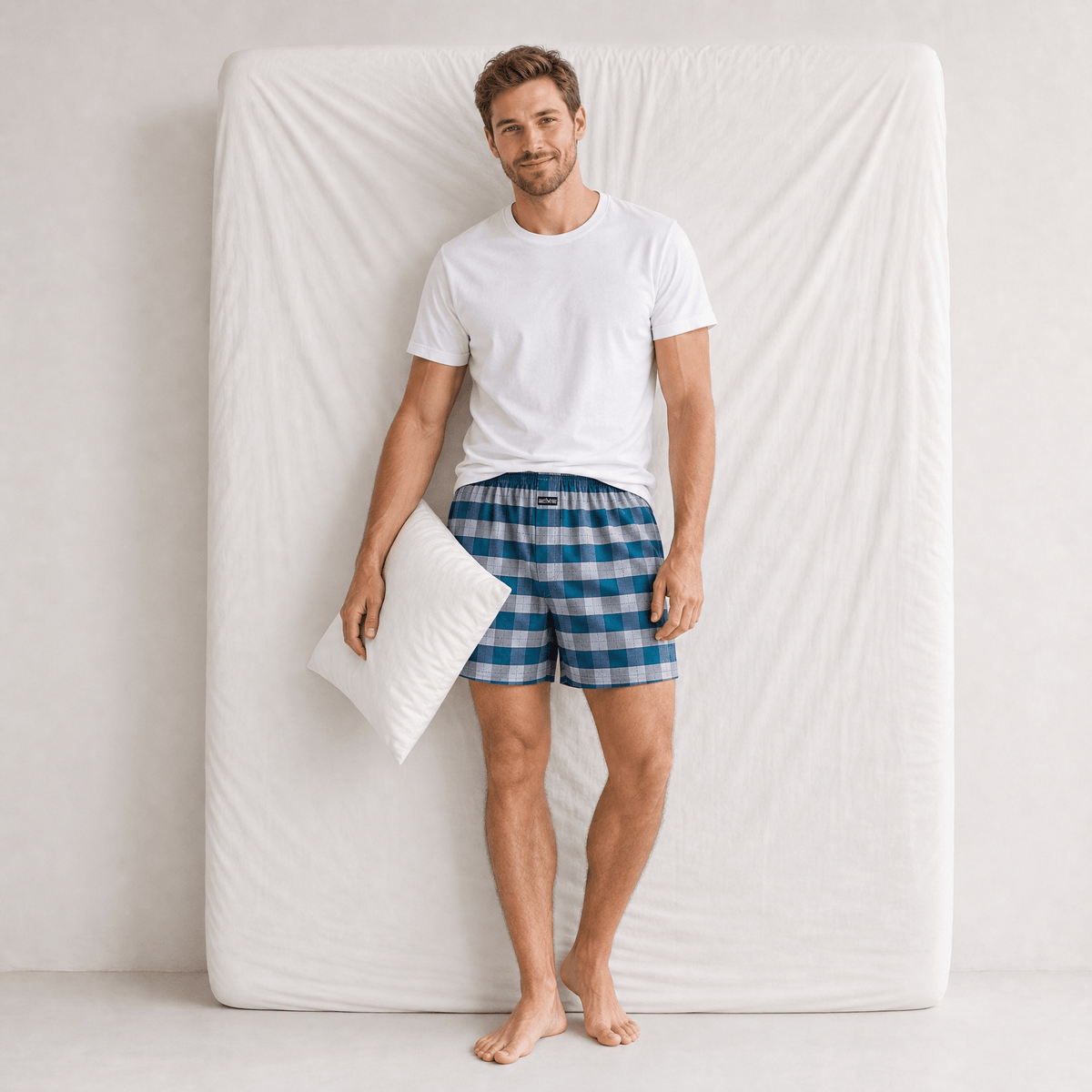 Short Pyjama Homme Carreaux