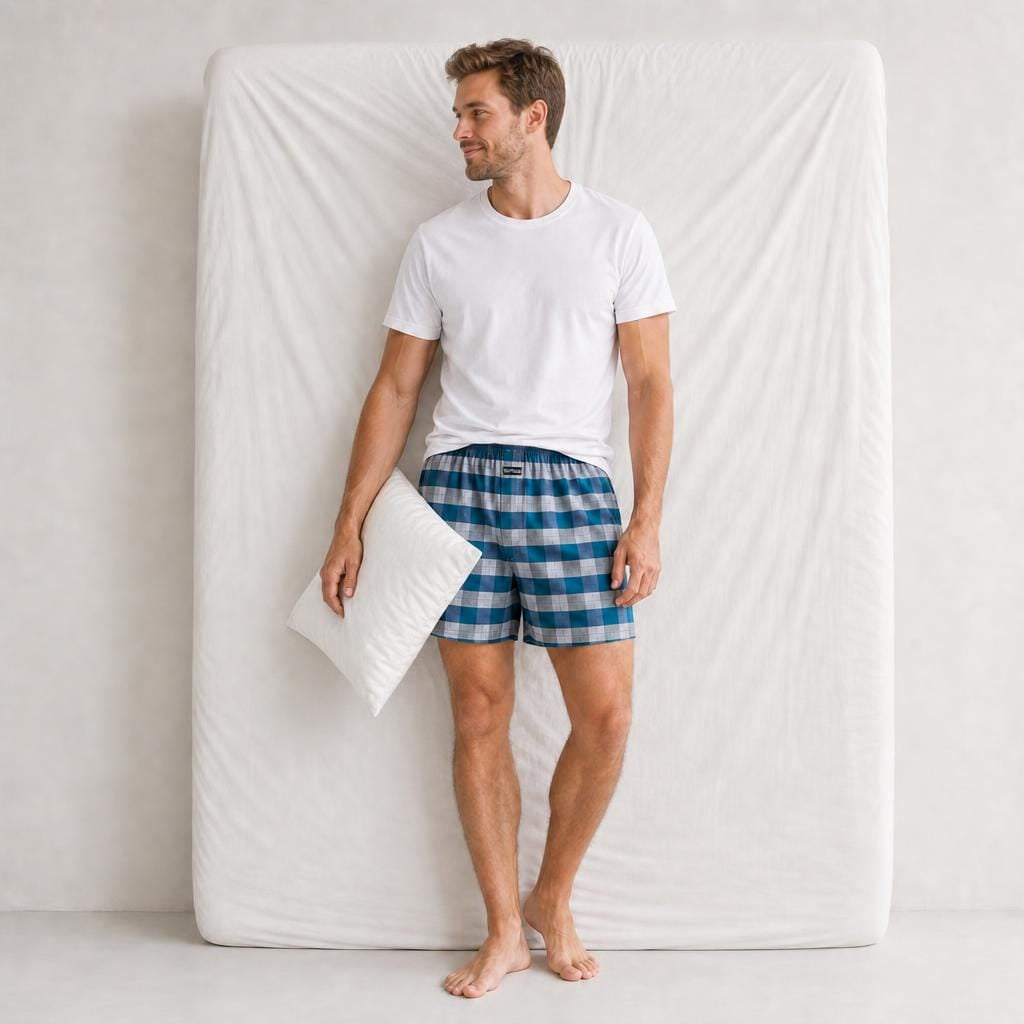 Short Pyjama Homme Carreaux