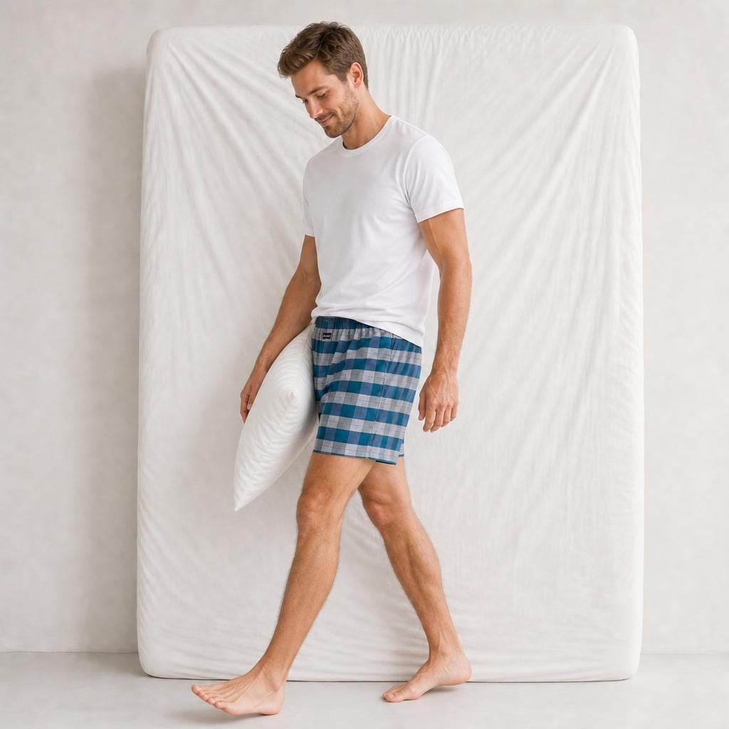 Short Pyjama Homme Carreaux