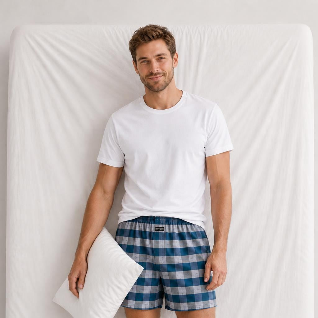 Short Pyjama Homme Carreaux